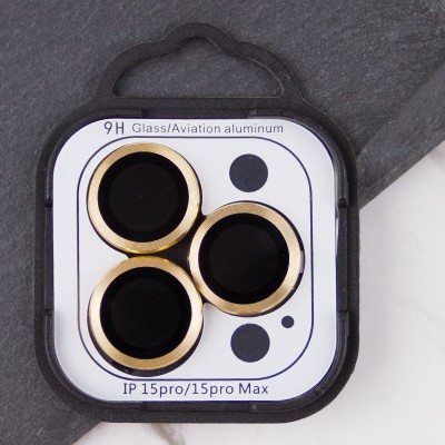 Захисне скло Metal Classic на камеру (в упак.) для Apple iPhone 15 Pro (6.1") / 15 Pro Max (6.7") Золотий / Gold Захисне скло Metal Classic на камеру (в упак.) для Apple iPhone 15 Pro (6.1") / 15 Pro Max (6.7") Золотий / Gold