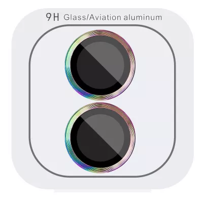 Захисне скло Metal Classic на камеру (в упак.) для Apple iPhone 16 (6.1") / 16 Plus (6.7") Бузковий / Rainbow