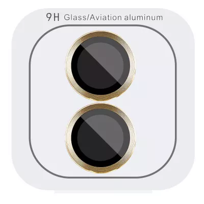 Захисне скло Metal Classic на камеру (в упак.) для Apple iPhone 16 (6.1") / 16 Plus (6.7") Золотий / Gold