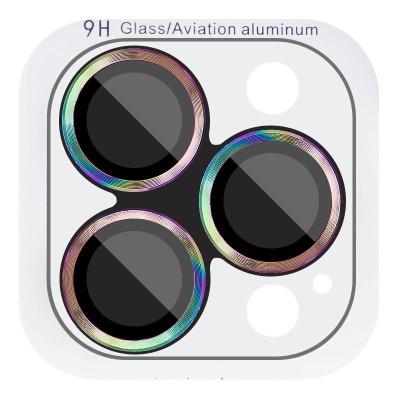 Захисне скло Metal Classic на камеру (в упак.) для Apple iPhone 16 Pro (6.3") / 16 Pro Max (6.9") Бузковий / Rainbow Захисне скло Metal Classic на камеру (в упак.) для Apple iPhone 16 Pro (6.3") / 16 Pro Max (6.9") Бузковий / Rainbow