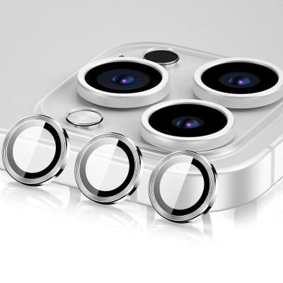 Захисне скло Metal Classic на камеру (в упак.) для Apple iPhone 16 Pro (6.3") / 16 Pro Max (6.9") Срібний / Silver Захисне скло Metal Classic на камеру (в упак.) для Apple iPhone 16 Pro (6.3") / 16 Pro Max (6.9") Срібний / Silver