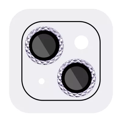 Захисне скло Metal Shine на камеру (в упак.) для Apple iPhone 15 (6.1") / 15 Plus (6.7") Блакитний / Light Blue