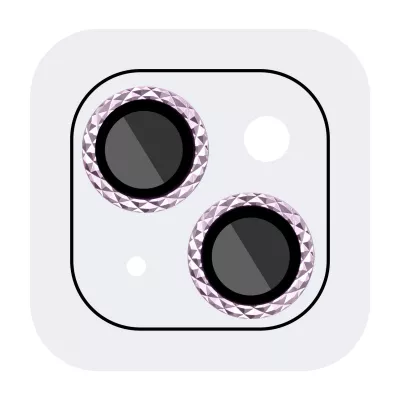 Захисне скло Metal Shine на камеру (в упак.) для Apple iPhone 15 (6.1") / 15 Plus (6.7") Рожевий / Pink