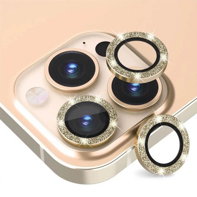 Захисне скло Metal Sparkles на камеру (в упак.) для Apple iPhone 15 Pro (6.1") /15 Pro Max (6.7") Золотий / Gold Захисне скло Metal Sparkles на камеру (в упак.) для Apple iPhone 15 Pro (6.1") /15 Pro Max (6.7") Золотий / Gold