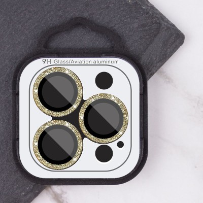 Захисне скло Metal Sparkles на камеру (в упак.) для Apple iPhone 15 Pro (6.1") /15 Pro Max (6.7") Золотий / Gold Захисне скло Metal Sparkles на камеру (в упак.) для Apple iPhone 15 Pro (6.1") /15 Pro Max (6.7") Золотий / Gold
