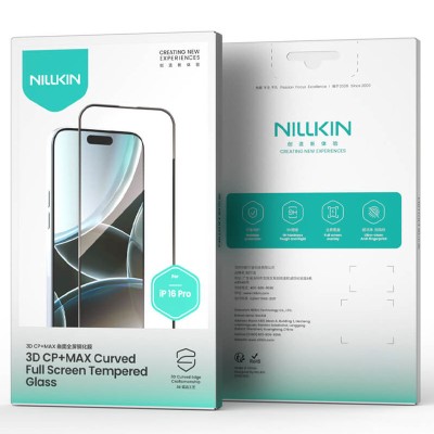 Захисне скло iPhone 16 Pro Nillkin (CP+ max 3D) (full glue) Чорний Захисне скло iPhone 16 Pro Nillkin (CP+ max 3D) (full glue) Чорний