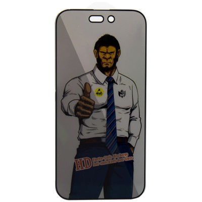 Захисне скло Privacy 5D Anti-Static (тех.пак) для Apple iPhone 16 Pro (6.3") Чорний Захисне скло Privacy 5D Anti-Static (тех.пак) для Apple iPhone 16 Pro (6.3") Чорний