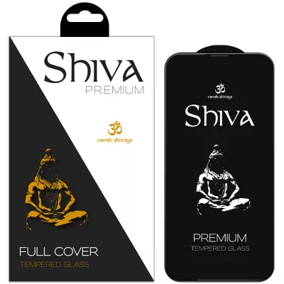 Захисне скло iPhone 14 Pro Max/15 Plus/16 Plus Shiva (Full Cover) Чорний