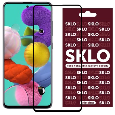 Захисне скло SKLO 3D для Samsung Galaxy A51 / M31s Чорний