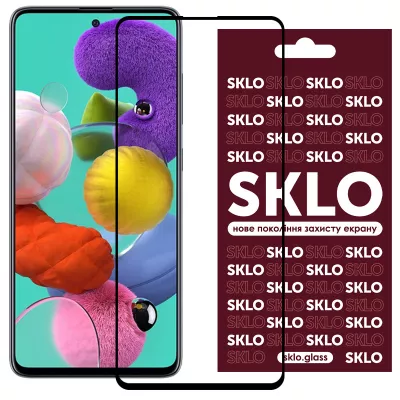 Захисне скло SKLO 3D для Samsung Galaxy A51 / M31s Чорний