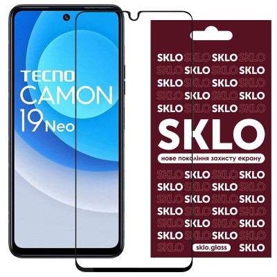 Захисне скло SKLO 3D для TECNO Camon 19 (CI6n) / 19 Pro (CI8n) Чорний Захисне скло SKLO 3D для TECNO Camon 19 (CI6n) / 19 Pro (CI8n) Чорний