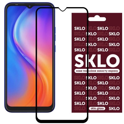 Захисне скло SKLO 3D для TECNO Spark 6 Go Чорний Захисне скло SKLO 3D для TECNO Spark 6 Go Чорний