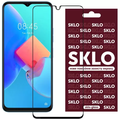 Захисне скло SKLO 3D для TECNO Spark 8C / Spark Go 2022 (KG5m) Чорний