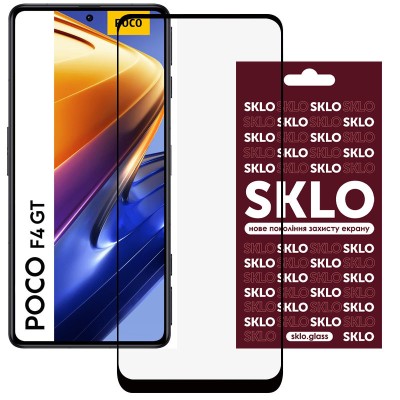 Захисне скло SKLO 3D для Xiaomi Poco F4 GT Чорний Захисне скло SKLO 3D для Xiaomi Poco F4 GT Чорний