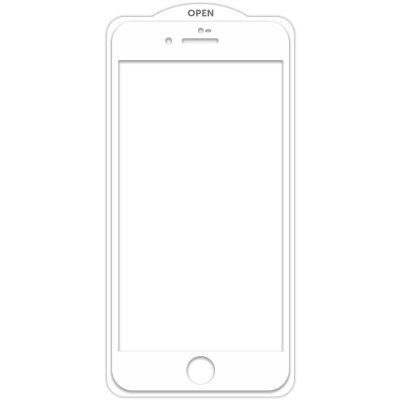 Захисне скло iPhone 7 Plus / 8 Plus SKLO 5D (тех.пак) Білий / Біла підкладка