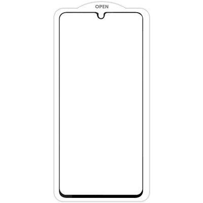 Захисне скло SKLO 5D (тех.пак) для Oppo A17 / A17k / A18 / A38 Чорний / Біла підкладка