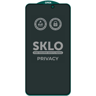 Захисне скло SKLO 5D Privacy (тех.пак) для Apple iPhone 16 Pro (6.3") Чорний Захисне скло SKLO 5D Privacy (тех.пак) для Apple iPhone 16 Pro (6.3") Чорний