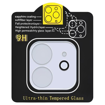 Захисне скло на камеру Full Block (тех.пак) для Apple iPhone 12 (6.1") Прозорий Захисне скло на камеру Full Block (тех.пак) для Apple iPhone 12 (6.1") Прозорий