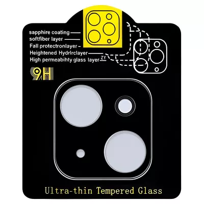 Захисне скло на камеру Full Block (тех.пак) для Apple iPhone 13 mini (5.4") / 13 (6.1") Чорний