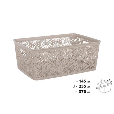 Корзина VIOLET HOUSE 0504 №4 Ажур CAPPUCHINO б/кр. 14 л (0504 №4 Ажур CAP б/кр. 14 л)