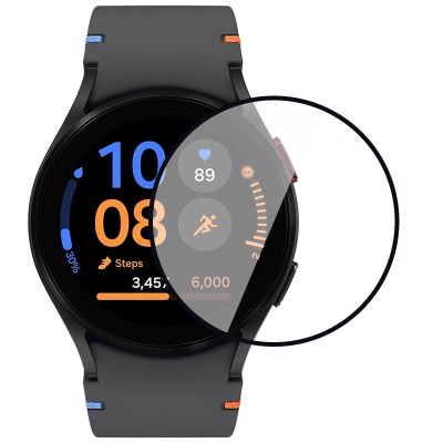 Полімерна плівка 3D (full glue) (тех.пак) для Samsung Galaxy Watch FE 40mm Чорний