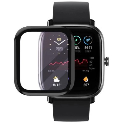 Полімерна плівка 3D (full glue) (тех.пак) для Xiaomi Amazfit GTS 2 mini Чорний Полімерна плівка 3D (full glue) (тех.пак) для Xiaomi Amazfit GTS 2 mini Чорний