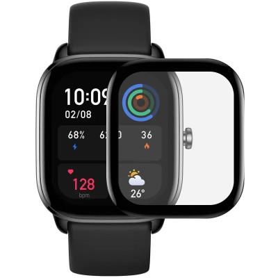 Полімерна плівка 3D (full glue) (тех.пак) для Xiaomi Amazfit GTS 4 mini Чорний Полімерна плівка 3D (full glue) (тех.пак) для Xiaomi Amazfit GTS 4 mini Чорний