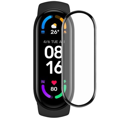 Полімерна плівка 3D (full glue) (тех.пак) для Xiaomi Mi Band 6 Чорний Полімерна плівка 3D (full glue) (тех.пак) для Xiaomi Mi Band 6 Чорний