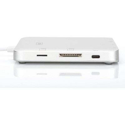 Хаб DIGITUS USB-C > HDMI/VGA/miniDisplayPort/3xUSB-A/USB-C/SD/MicroSD/RJ54/Audio