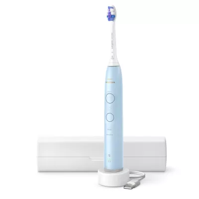 Щітка зубна електр. Philips, Sonicare 6100 Series, 62т. колив/хв, насадок-1, футляр, блакитний (HX7406/02)