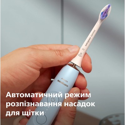 Щітка зубна електр. Philips, Sonicare 6100 Series, 62т. колив/хв, насадок-1, футляр, блакитний (HX7406/02)