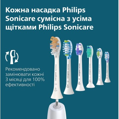Щітка зубна електр. Philips, Sonicare 6100 Series, 62т. колив/хв, насадок-1, футляр, блакитний (HX7406/02)