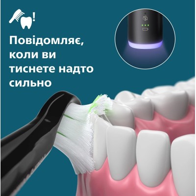 Щітка зубна електр. Philips, Sonicare 7100 Series, 62т. колив/хв, насадок-1, футляр, чорний (HX7421/01)