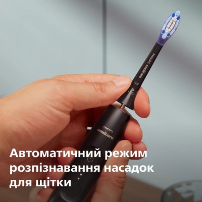 Щітка зубна електр. Philips, Sonicare 7100 Series, 62т. колив/хв, насадок-1, футляр, чорний (HX7421/01)