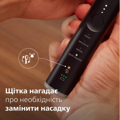 Щітка зубна електр. Philips, Sonicare 7100 Series, 62т. колив/хв, насадок-1, футляр, чорний (HX7421/01)