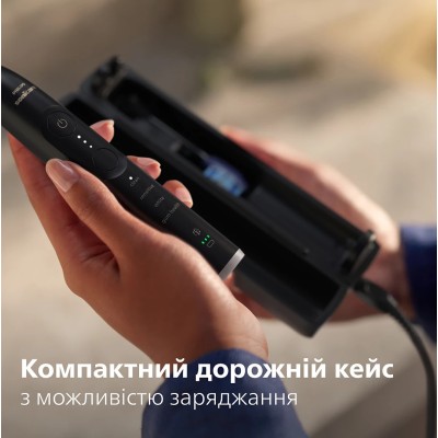 Щітка зубна електр. Philips, Sonicare 7100 Series, 62т. колив/хв, насадок-1, футляр, чорний (HX7421/01)