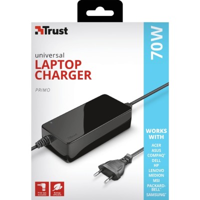 Адаптер живлення Trust Primo 70W-19V Universal Laptop Charger, чорний