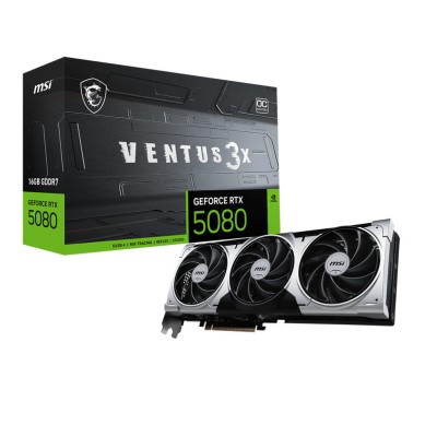 Відеокарта MSI GeForce RTX 5080 16GB GDDR7 VENTUS 3X OC PLUS (912-V531-297) Відеокарта MSI GeForce RTX 5080 16GB GDDR7 VENTUS 3X OC PLUS (912-V531-297)