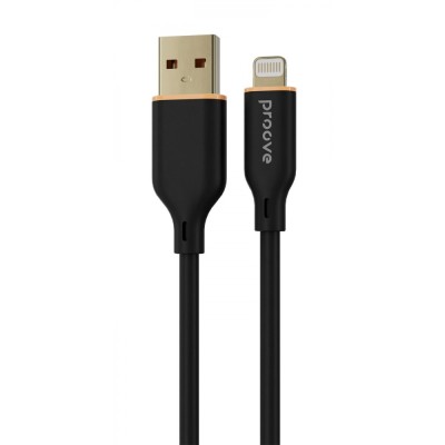 Кабель Proove Jelly Silicone USB to Lightning 2.4A (1m) (CCJS20001101) black