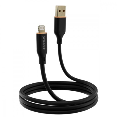 Кабель Proove Jelly Silicone USB to Lightning 2.4A (1m) (CCJS20001101) black