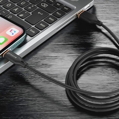 Кабель Proove Jelly Silicone USB to Lightning 2.4A (1m) (CCJS20001101) black