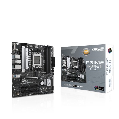 Материнcька плата ASUS PRIME B650M-A II-CSM sAM5 B650 4xDDR5 M.2 D-Sub HDMI DP mATX (90MB1EH0-M0EAYC)