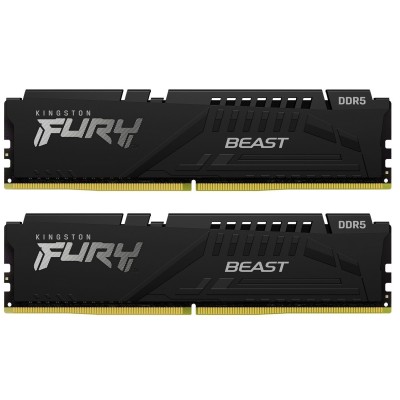 Пам'ять ПК Kingston DDR5 64GB KIT (32GBx2) 5600 FURY Beast (KF556C40BB2K2-64) Пам'ять ПК Kingston DDR5 64GB KIT (32GBx2) 5600 FURY Beast (KF556C40BB2K2-64)