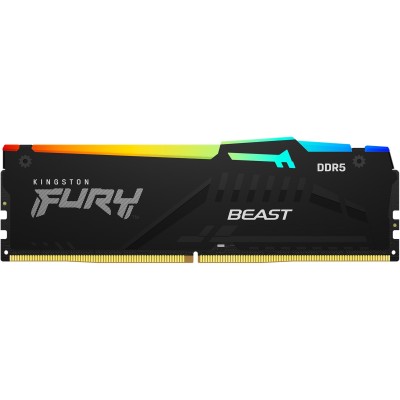 Пам'ять ПК Kingston DDR5 64GB KIT (32GBx2) 6000 FURY Beast RGB (KF560C36BBE2AK2-64) Пам'ять ПК Kingston DDR5 64GB KIT (32GBx2) 6000 FURY Beast RGB (KF560C36BBE2AK2-64)
