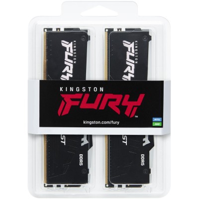 Пам'ять ПК Kingston DDR5 64GB KIT (32GBx2) 6000 FURY Beast RGB (KF560C36BBE2AK2-64) Пам'ять ПК Kingston DDR5 64GB KIT (32GBx2) 6000 FURY Beast RGB (KF560C36BBE2AK2-64)
