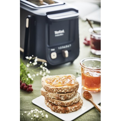 Тостер Tefal Includeo 850Вт, розморожування, щипці, термопластик, чорний (TT533811)