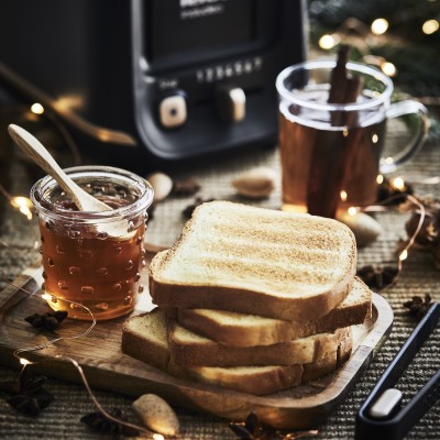 Тостер Tefal Includeo 850Вт, розморожування, щипці, термопластик, чорний (TT533811)