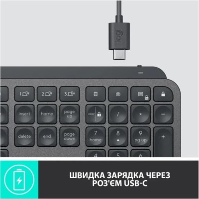 Клавіатура бездротова MX KEYS MASTER GRAPHITE 920-010251 LOGITECH
