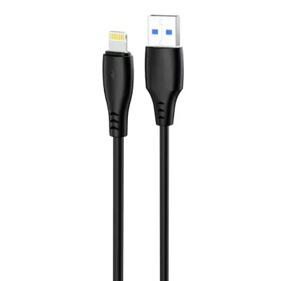 Кабель Proove Simple Silicone USB to Lightning 2.4A (1m) black (CCSS12001101)