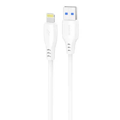Кабель Proove Simple Silicone USB to Lightning 2.4A (1m) white (CCSS12001102)